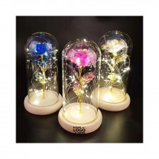 Forever Flower with LED Glass Cover